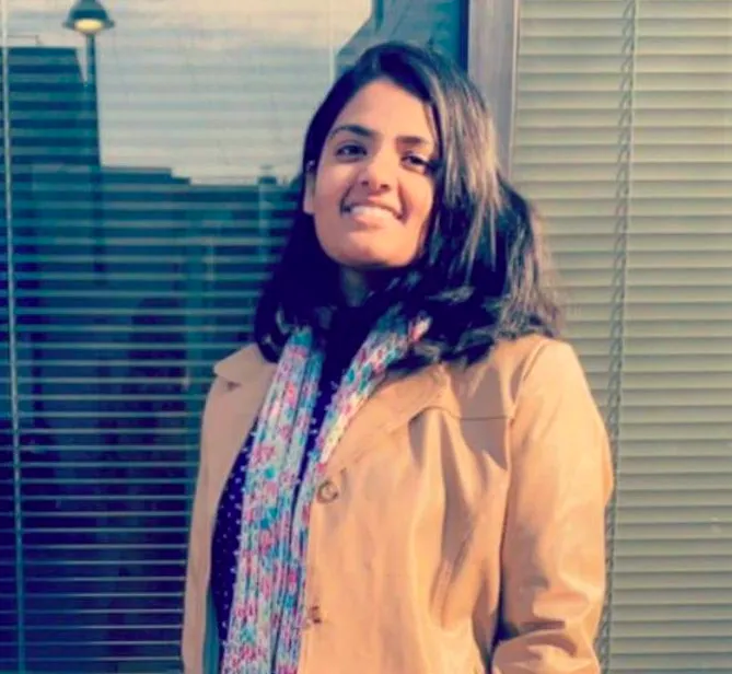 Drashti working on sensor systems at Rogue Space Systems